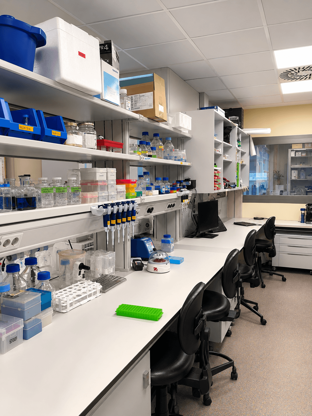 Research bench at the Balsa Lab